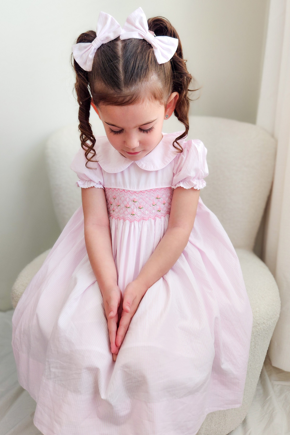 Baby pink smock dress outlet