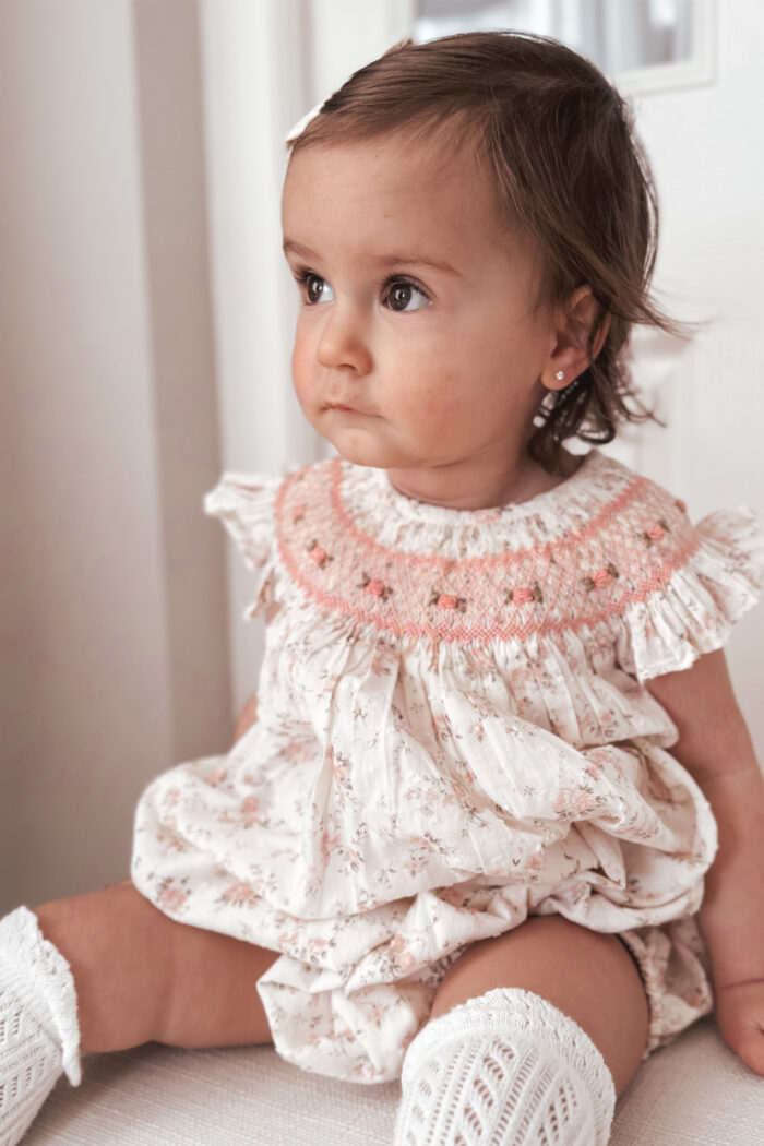 Eden Hand-Smocked Girls Romper