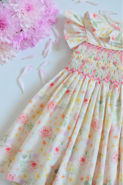 Pastel Bloom Hand Smocked Dress