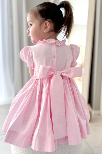 Pink Rose Hand Smocked Dress