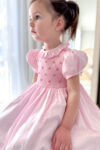 Pink Rose Hand Smocked Dress