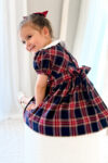 Red and Navy Tartan Dress