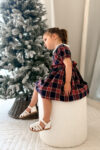 Red and Navy Tartan Dress