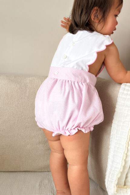 Strawberry Scallop Romper