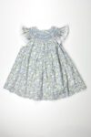 Blue Blossom Hand Smocked Bishop Dress