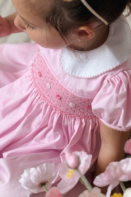 Daisy Pink Handsmocked