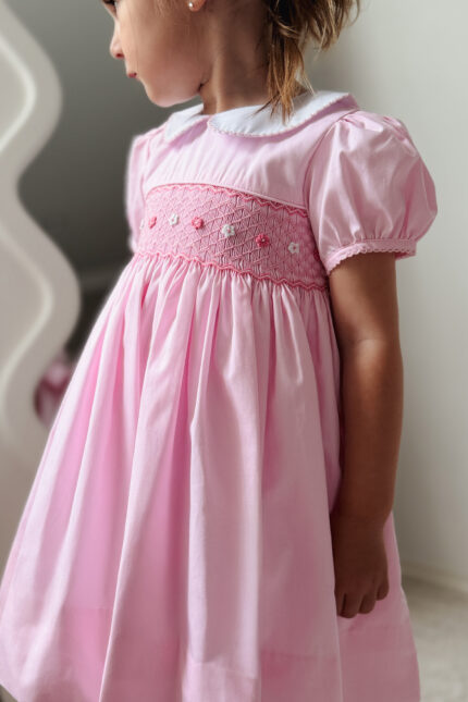 Daisy Pink Handsmocked
