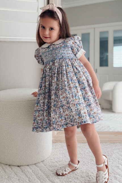 Blue Meadow Hand Smocked Dress
