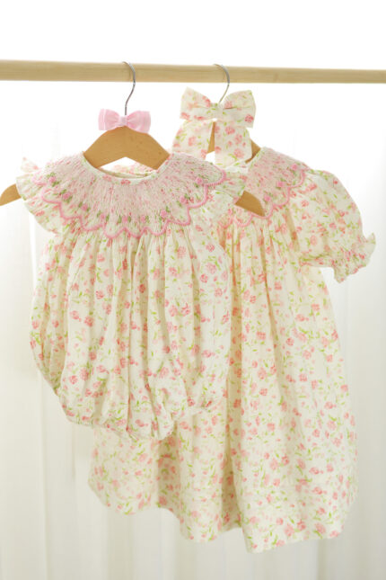 Anne Hand Smocked Bishop Romper